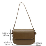 Small Minimalist PU Leather Shoulder Bag - Novelty Flap Handbag For Daily Use, Women's All-Match