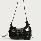 Y2K Crossbody Bag - Shiny Tassel Punk Style Shoulder Bag with Coin Purse and Small Hanging Bag - Suitable for Shopping and Dating