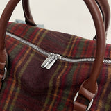 New Autumn and Winter Retro Tweed Bag, Popular New Women's Bag, Crossbody Bag, Handbag, Boston Bag