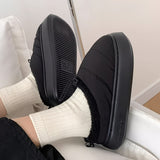 To Yuso Unisex Winter Plush Slippers - Casual Comfort Indoor Outdoor Footwear with Soft Fabric Lining, Drawstring, Hand Washable, PVC Sole