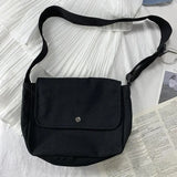 Crossbody Bags Women Canvas Vintage Book Bag All-match Solid Harajuku Fashion Leisure Students Chic Street BF Ulzzang Retro Ins