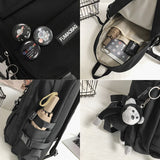 New Contrast Women Student College Schoolbag Fashion Teenage Girl Backpack Large Capacity Female Book Bag  Cute  Brief Rucksack