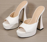 Fashion New Design Open Toe Platform Slippers For Women Gladiator Sandals High Heels Pumps Summer Pumps Party Shoes