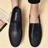 Leather Men Shoes Luxury Brand High Quality Formal Casual Mens Loafers Moccasins Soft Slip on Boat Shoes Plus Size 36-45