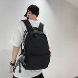 New Large Capacity Waterproof Nylon Backpack Unisex Solid Color Portable Travel Bag Women Schoolbag Men Laptop Backpacks