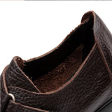 Women Genuine Leather Moccasins Mom Hook and Loop Wedge Shoes Female Plus Size 42/43 Flat Loafers Women's Non-slip Shoes Autumn