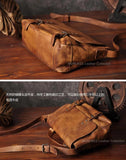 Vintage Genuine Leather Messenger Bag men Leather Shoulder Bag Men Crossbody Bag Male Sling Leisure Bag Tote Handbag Brown Grey