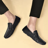 Leather Men Shoes Luxury Brand High Quality Formal Casual Mens Loafers Moccasins Soft Slip on Boat Shoes Plus Size 36-45