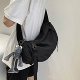 Japanese Functional Nylon Sling Bag Neutral Large Capacity Shoulder Handbags Crossbody Bags Female For Women Girl Messenger Tas