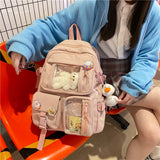 Women Large Capacity Kawaii Backpack Waterproof Nylon Female Schoolbag Cute Girl Travel Book Bags College Lady Laptop Backpacks