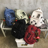 Multiple pocket Waterproof nylon Women Backpack High quality Insert buckle unisex Student schoolbag Lovely Book Mochilas
