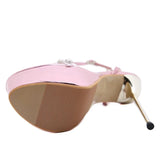 Pink Sweet Ankle Buckle Strap Women's Sandals PVC Transparent Crystal Platform Summer Fashion High Heels Wedding Shoes
