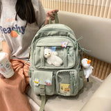 Women Large Capacity Kawaii Backpack Waterproof Nylon Female Schoolbag Cute Girl Travel Book Bags College Lady Laptop Backpacks