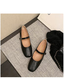 Sheepskin version new silver flat-soled Mary Jane women's shoes shallow mouth simple versatile single shoes small leather shoes