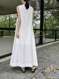 New Summer 57% Tencel Splicing Cool ROW Style Double Dress Women