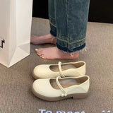 Mary Jane small leather shoes spring and summer single shoes new two-wear loafers gentle style casual shoes comfortable