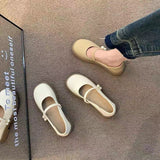 Mary Jane small leather shoes spring and summer single shoes new two-wear loafers gentle style casual shoes comfortable