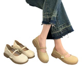 Mary Jane small leather shoes spring and summer single shoes new two-wear loafers gentle style casual shoes comfortable