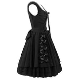 alien invasion dress to impress Plus Size Dark Pleated Tutu Medieval Costume Steampunk Victorian Stage Wear