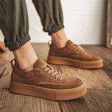 Fashion Brand New Men's Suede Shoes Outdoor Men's Simple Casual Shoes Thick Soled Sneakers Men's Retro Oxford Shoe Shoes