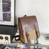 Retro Fashion Unisex Shoulder Bag Pu Leather College Men's and Women's Shoulder Bag Simple New Designer Luxury Shoulder Bag