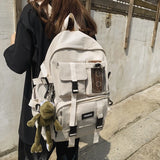 Cool Black Nylon Bagpack Casual Lady Travel Backpacks Female Anti Theft Rucksack Women School Backpack Korean Back Pack Mochila