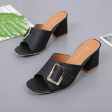 White Heeled Open Toe House Slides Rubber Summer Home Shoes Indoor Women's Slippers and Ladies Sandals Comfortable Elegan B