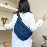 Women's Bags on Sale High Quality Autumn Versatile Denim Waist Packs Simple,trend Lightweight and Casual Chest Pack