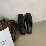 Mules Shoes Women Designer Summer New Ladies Slippers and Sandals Leather Fashion Mirror Luxury Home Indoor House Low Flat