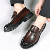 Brand Spring Autumn Men Dress Shoes Lace Up Casual Black Leather Shoes Men Loafers Luxury Wedding Party Male Shoes men