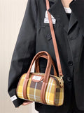 Sweet Plaid Large Capacity Women Shoulder Bag Fashion Casual Retro Ladies Messenger Bags Simple Novel Female Handbags Purse Tote