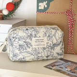 Korean Bow Print Women Makeup Bag Large Capacity Small Large Cosmetic Case for Travel Toiletries Cosmetics Storage Bags Case