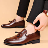 Style Dress Shoes for Men Brand New Business Casual Shoes Slip on Leather Shoes Plus Size for Men Wedding Party Shoes