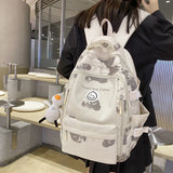 Large Female Cute College Backpack Girl Travel Book Backpack Nylon Fashion Ladies Leisure Bag Women Laptop Men School Bags