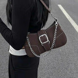 Women's Shoulder Bags Vintage Solid Color Underarm Bag Chain Designer Crossbody Bags Girls Handbags and Purse Сумка у2к