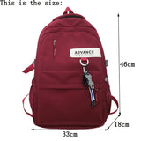 Women Backpack Female Waterproof Nylon Travel Bag Large Capacity Kawaii Schoolbag For Teenage Girl Boy Student Bookbag