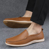 Men Genuine Leather Shoes New Casual Designer Shoes Slip On Fashion Summer Comfort Loafers Moccasins Men Driving Shoes