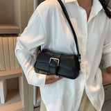 Solid color Leather Crossbody Bags For Women Luxury Designer Underarm Shoulder Bag Trend Fashion Lady Handbags and Purses