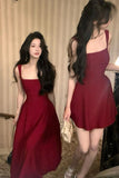 Even Party Red Dress Women Casual Elegant Clothing One Piece Dress Korea Fashioon Summer Sleeveless Strap Mini Dress Female