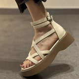 Summer Rome Sandals Flats Platform Women Shoes  Trend Casual Thick Cozy Walking Ladies Shoes Fashion Women Sandals Mujer