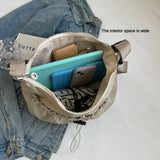 Pleated Solid Color Female Shoulder Bag Popular Trendy Casual Shopping Refined Large Capacity Crossbody Bag Student Commuter Bag