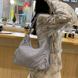 Fashion Large Capacity Nylon Bag Trend Versatile Style Leisure New Women's Shoulder Bags Concise Sewing Thread Tote Bags