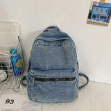 Denim Backpacks for Women New Zipper Fashion Backpack Casual Versatile Hot Sale Simplicity Basic Style Bolsas Femininas