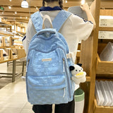 High Quality Nylon Women's Backpack Multi Pocket Cute College Backpack Large Capacity Laptop School Bags Travel Book Bag Cool