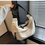 Nylon Zipper Casual Crossbody Bags Sewing Thread Hobos Women's Shoulder Bags Large Capacity High Quality Versatile on Sale