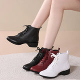 Stage Shoes, Square Dance Shoes, Women's Dance Shoes, Women's Leather Shoes with Heels, Modern Dance Shoes, Autumn and Winter Dance Shoes