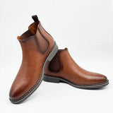 Chelsea Boots High Quality Mens Casual Dress Business Shoes Comfortable Fashion Leather Men Boots