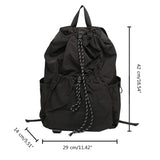 Travel Daybags for Women Travel School Ruched Drawstring Backpack Daypack School Bag BookbagShoulder Bag Large Capacity