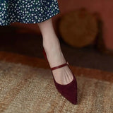 Red Ladies Summer Footwear Pointed Toe Stilito On Heeled High Heels Shoes For Women Pumps With Chic Point Hot Korean Style