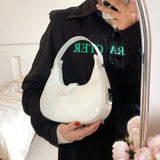 Luxury Handbags for Women PU Leather Shoulder Bag Zipper Vintage Tote Bag for Women Chic Armpit Bag Design Clutch Top Handle Bag